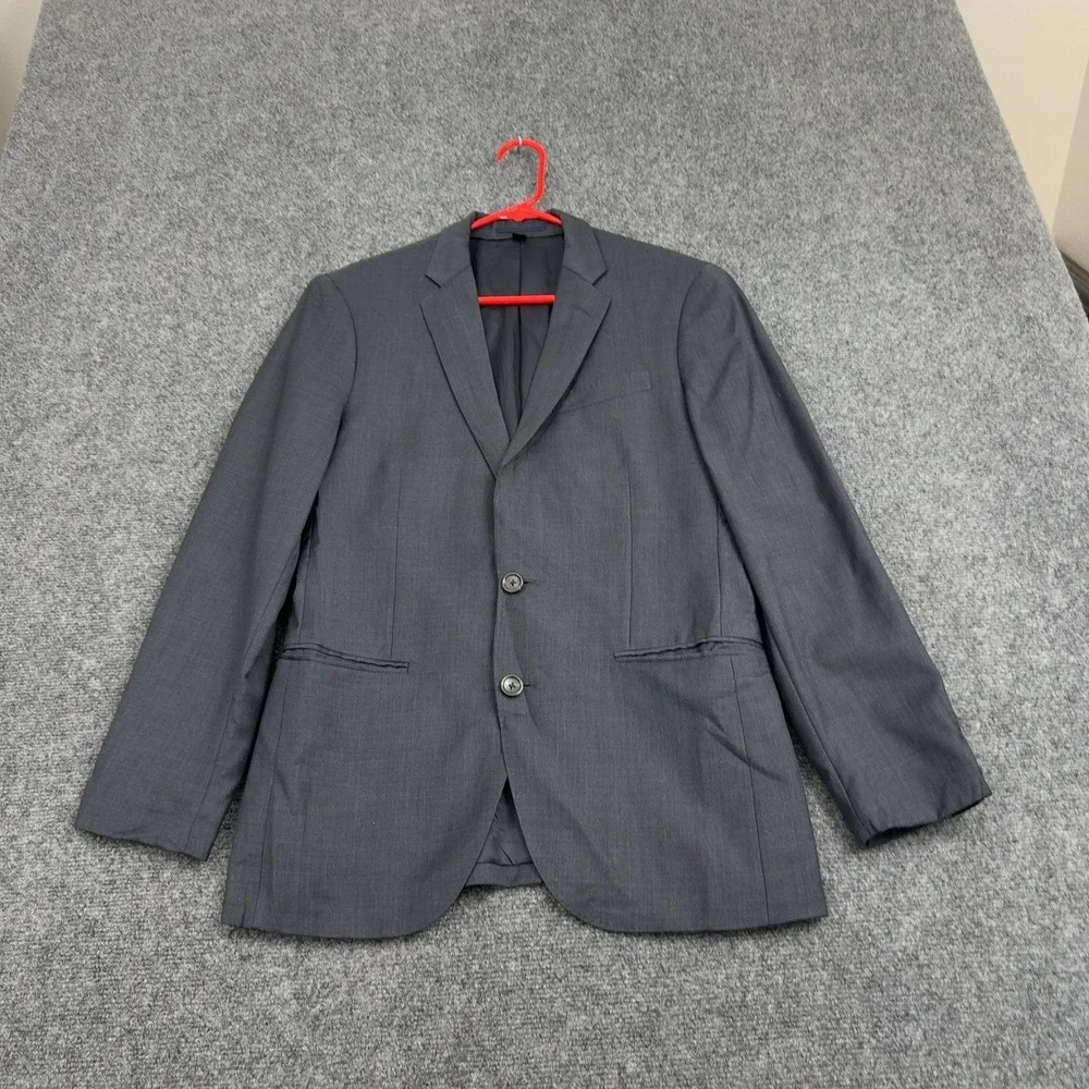 J Crew Blazer Men 36S Grey Wool Ludlow Tollegno 1900 Italian Fabric Professional